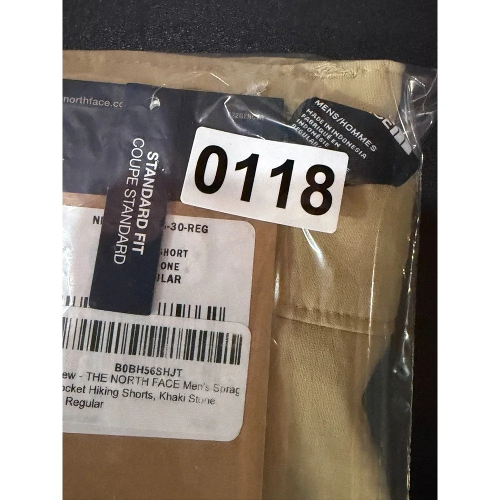 New The North Face Men Sprag Shorts Khaki Size‎ 30